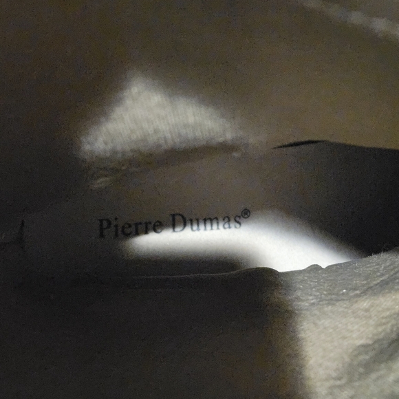 PIERRE DUMAS Faux Suede Tall Heeled Cowboy Boots. Taupe Brown/pearl Accents. 7.5 - Picture 4 of 16